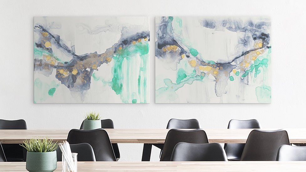 Large canvas wrap hanging artwork