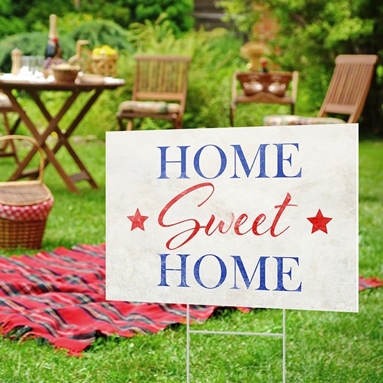 Inexpensive yard sign to celebrate events