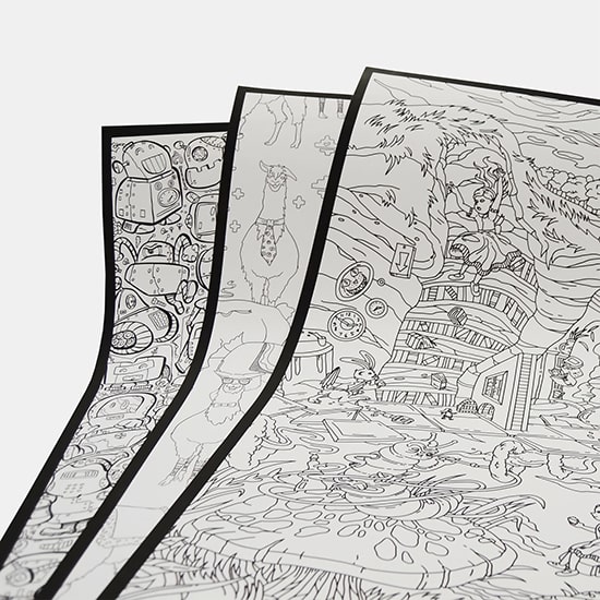 Personalized designs for stress relief coloring panels