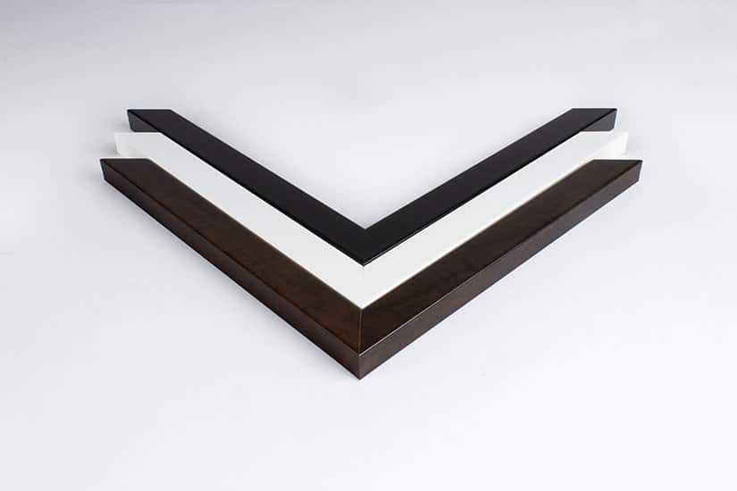 Layered contemporary walnut picture frame