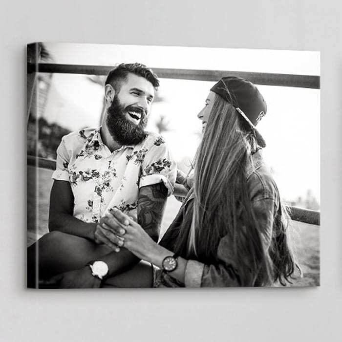 Canvas wrap hanging lifestyle portrait 