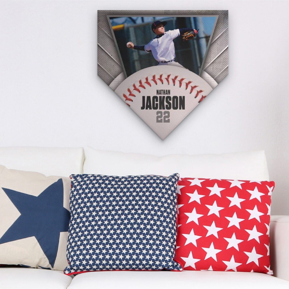 Sports memento canvas room setting