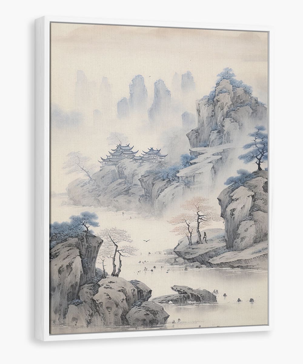 Ai print if mountainscape in ancient Asian style