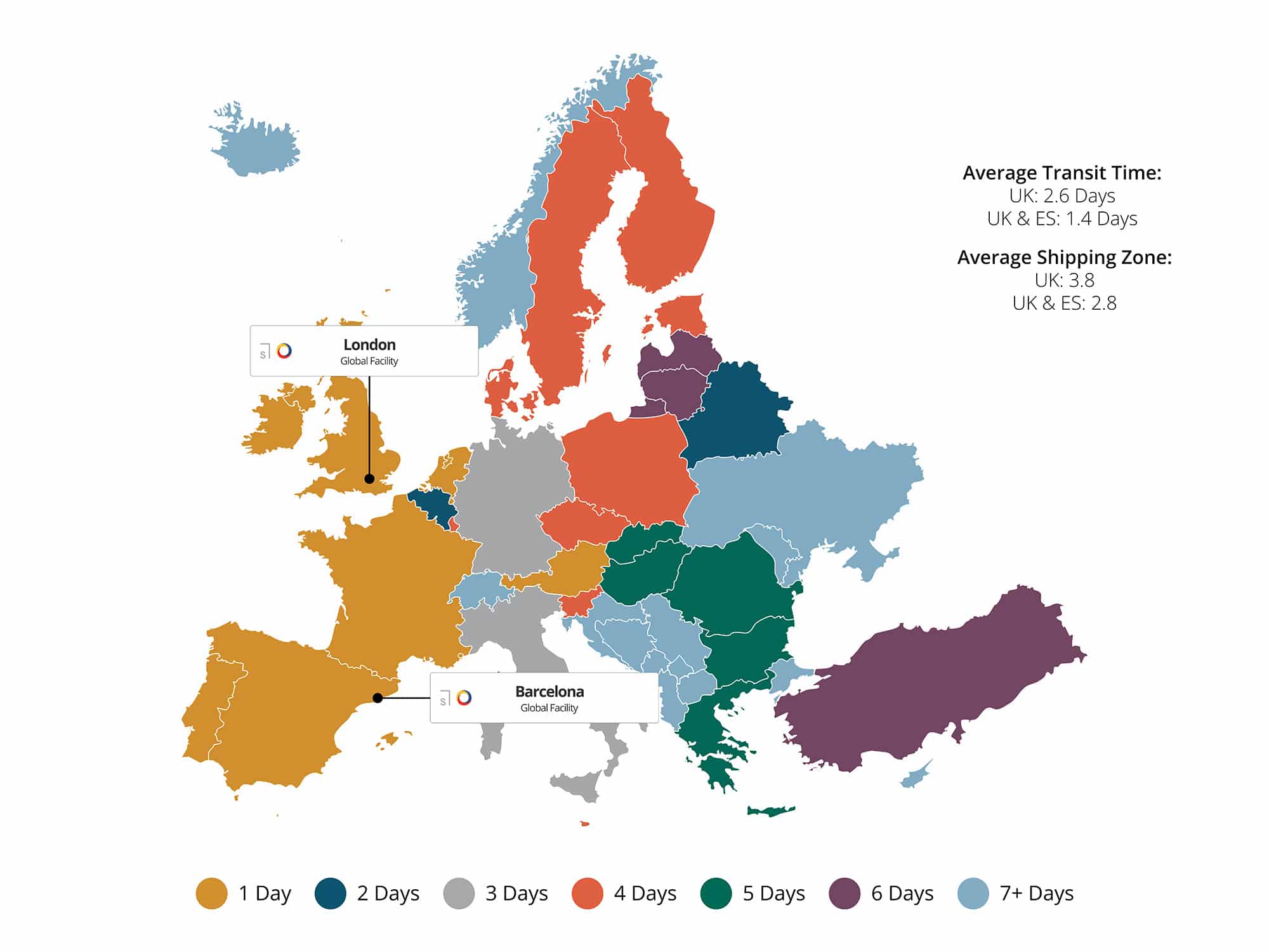 Sensaria Europe Map
