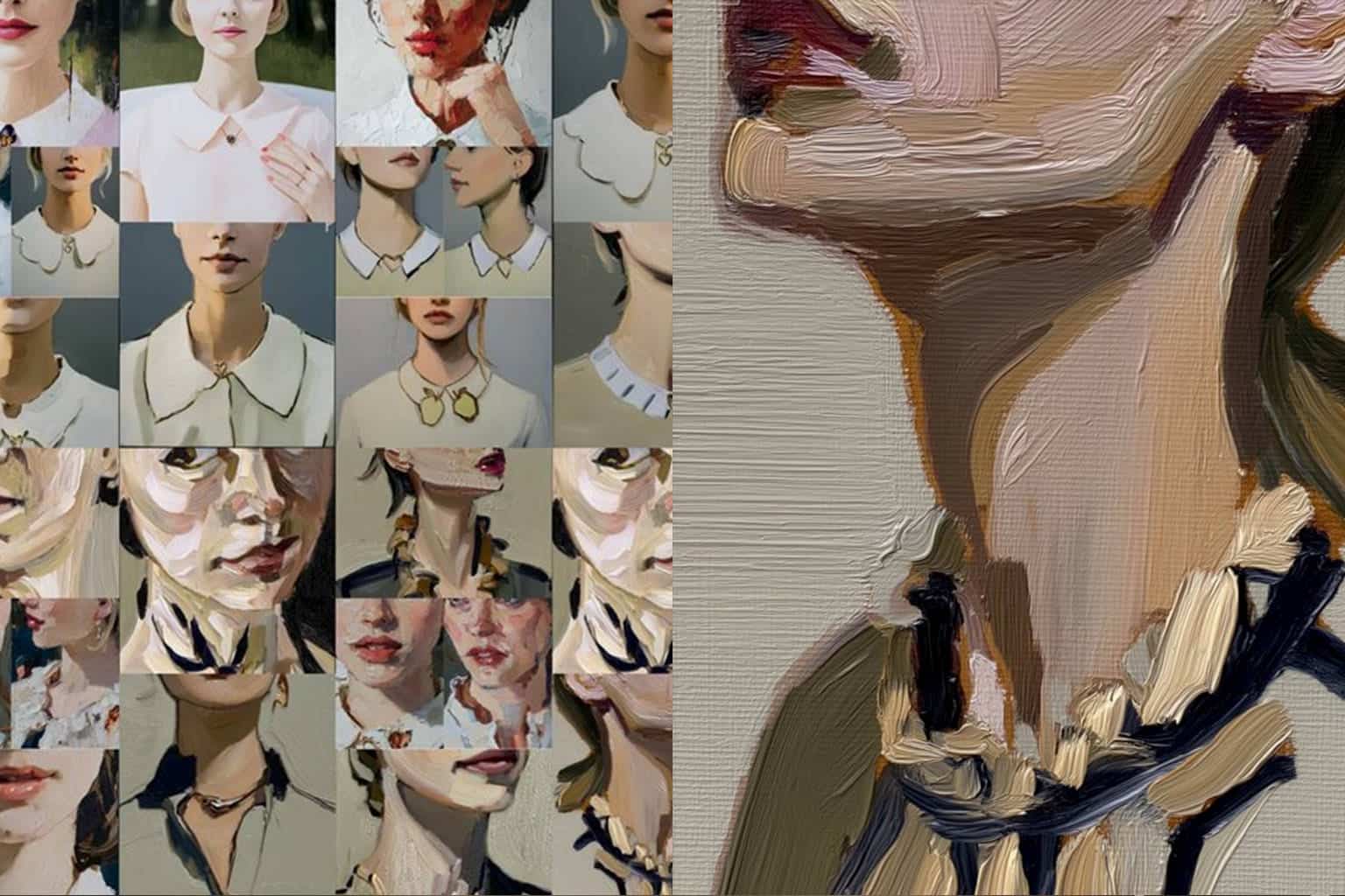 iterations of an AI art piece