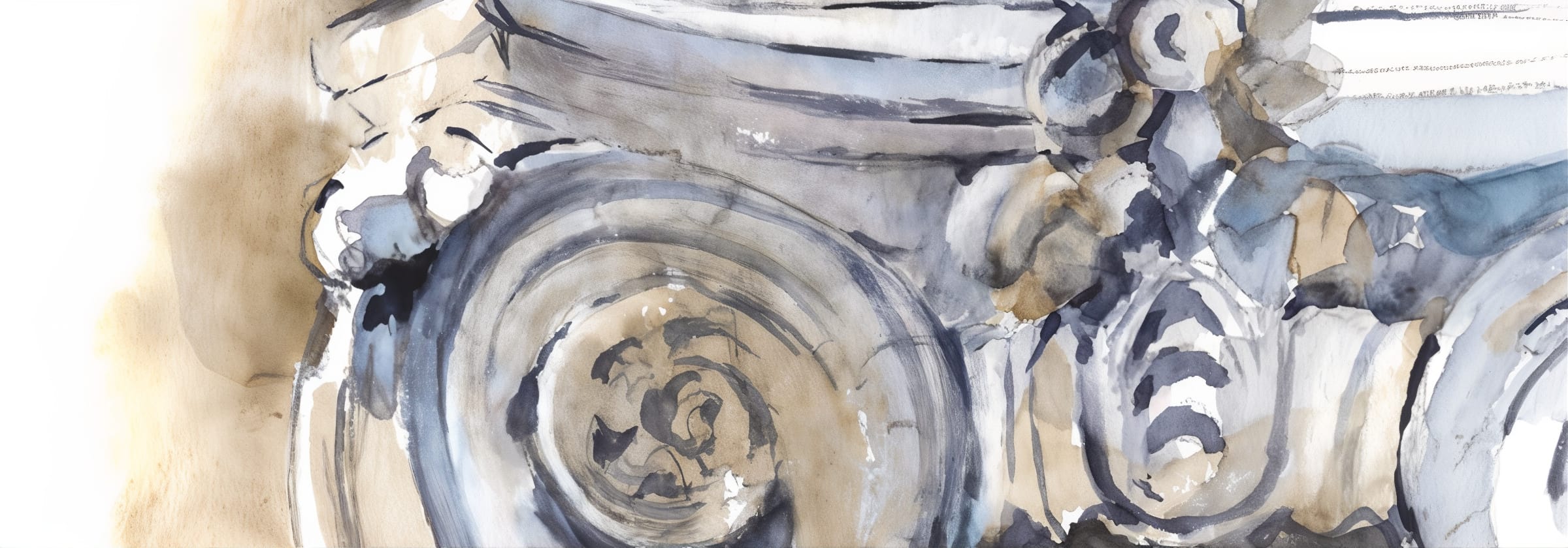 Architectural Watercolor Sketch II by Ethan Harper