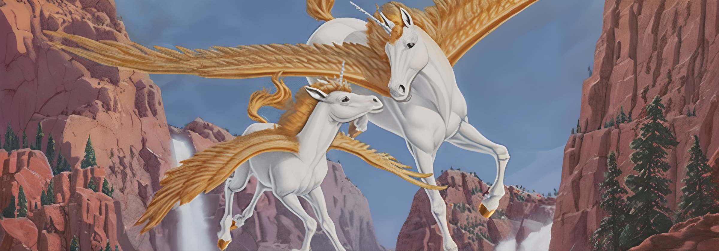 Mother Unicorn & Child by Richard Courtney